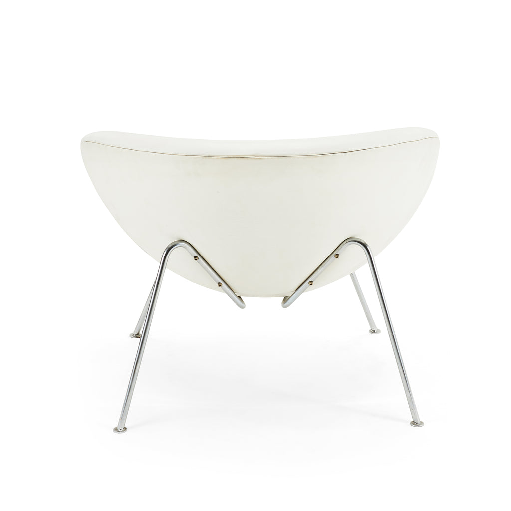 White Paulin Oval Slice Chair