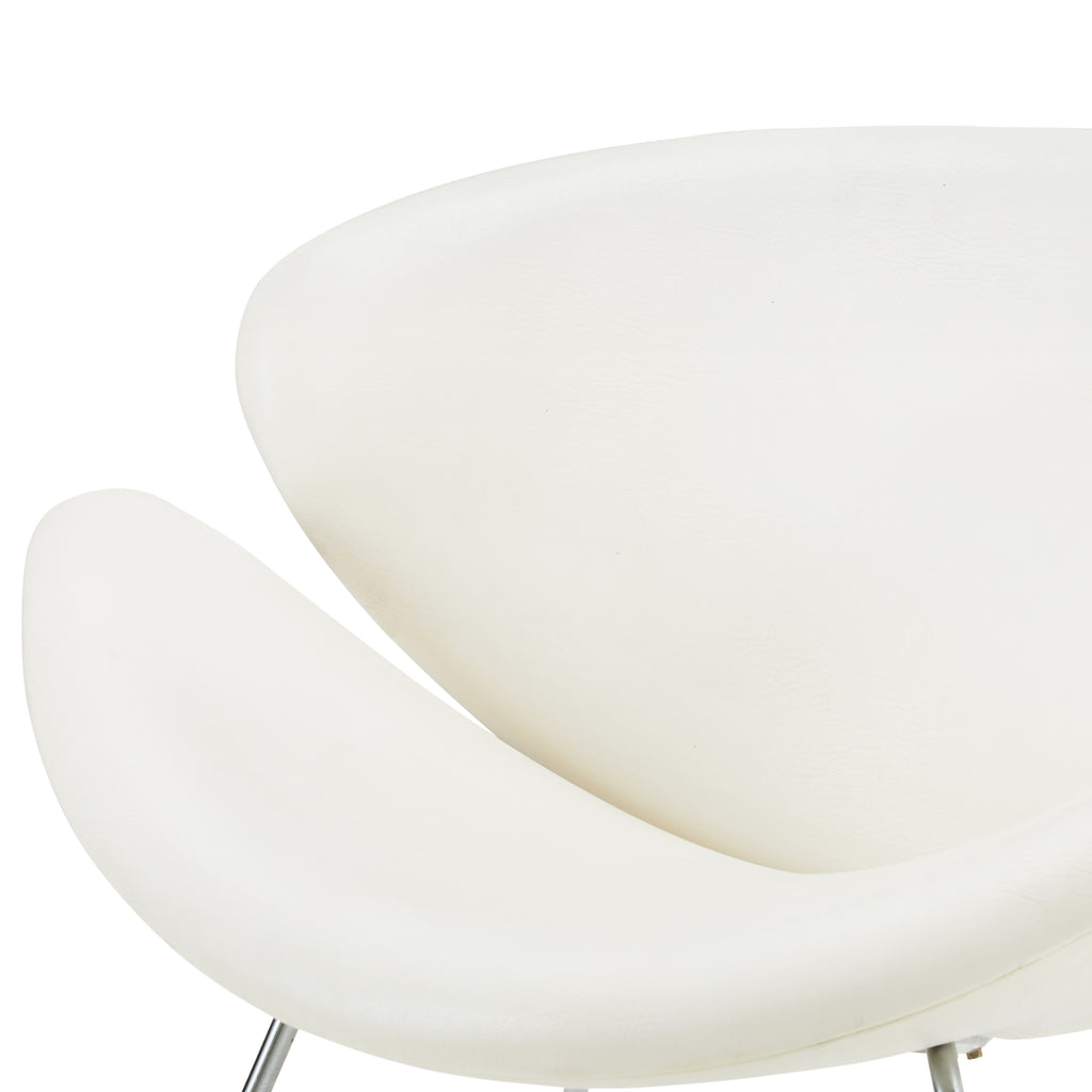 White Paulin Oval Slice Chair