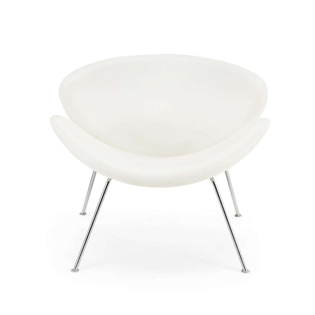 White Paulin Oval Slice Chair