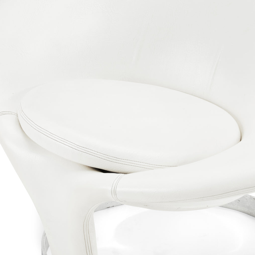 White Halo Ring Chair