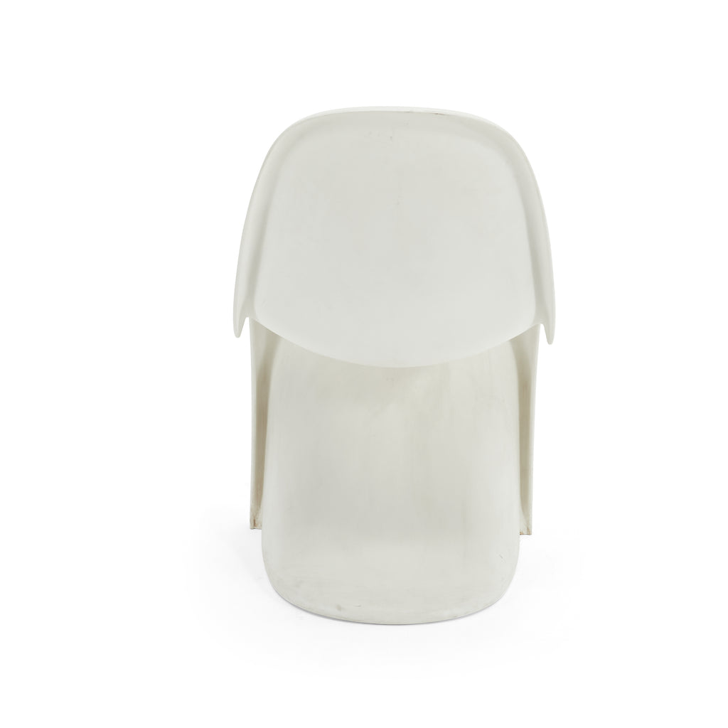 White Matte Modern Panton Style Plastic Chair
