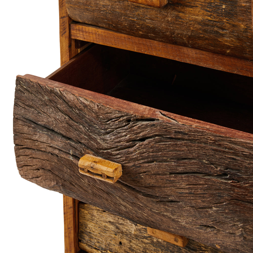 Rustic Wood Log Dresser