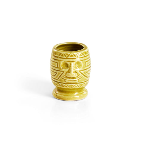 Yellow Tiki Face Shot Glass