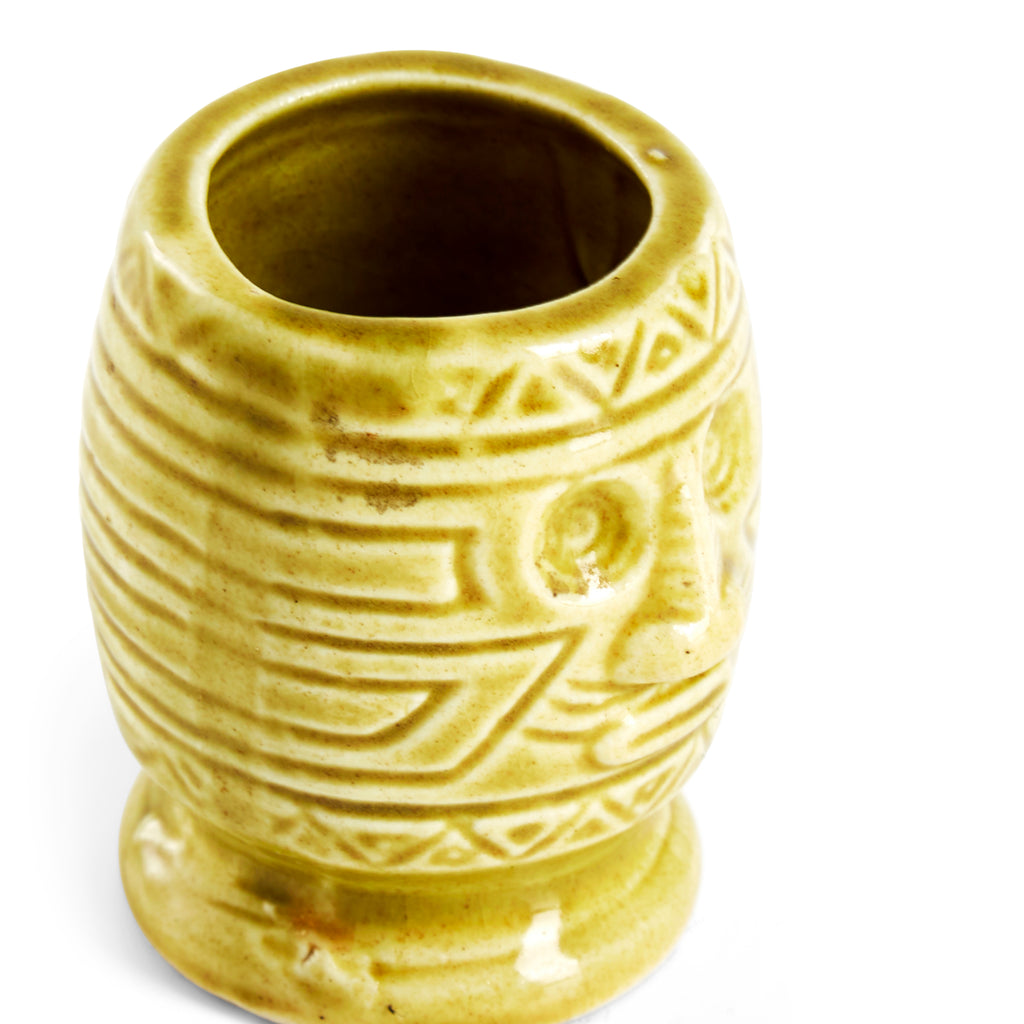 Yellow Tiki Face Shot Glass