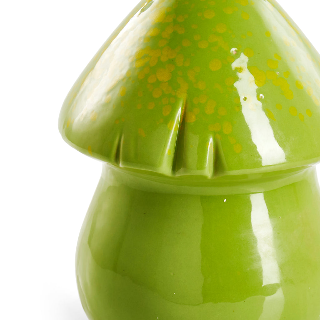 Green Mushroom Ceramic Decor