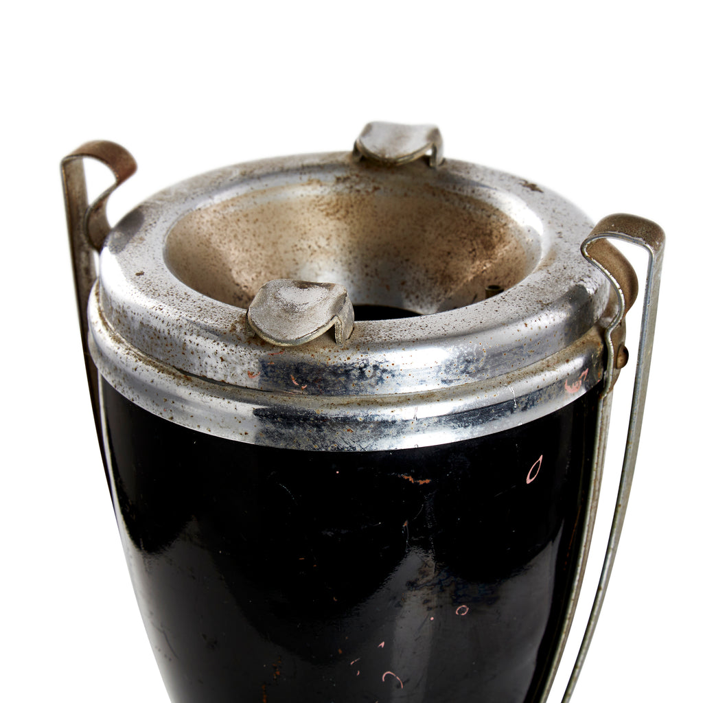 Black and Chrome Round Ashtray
