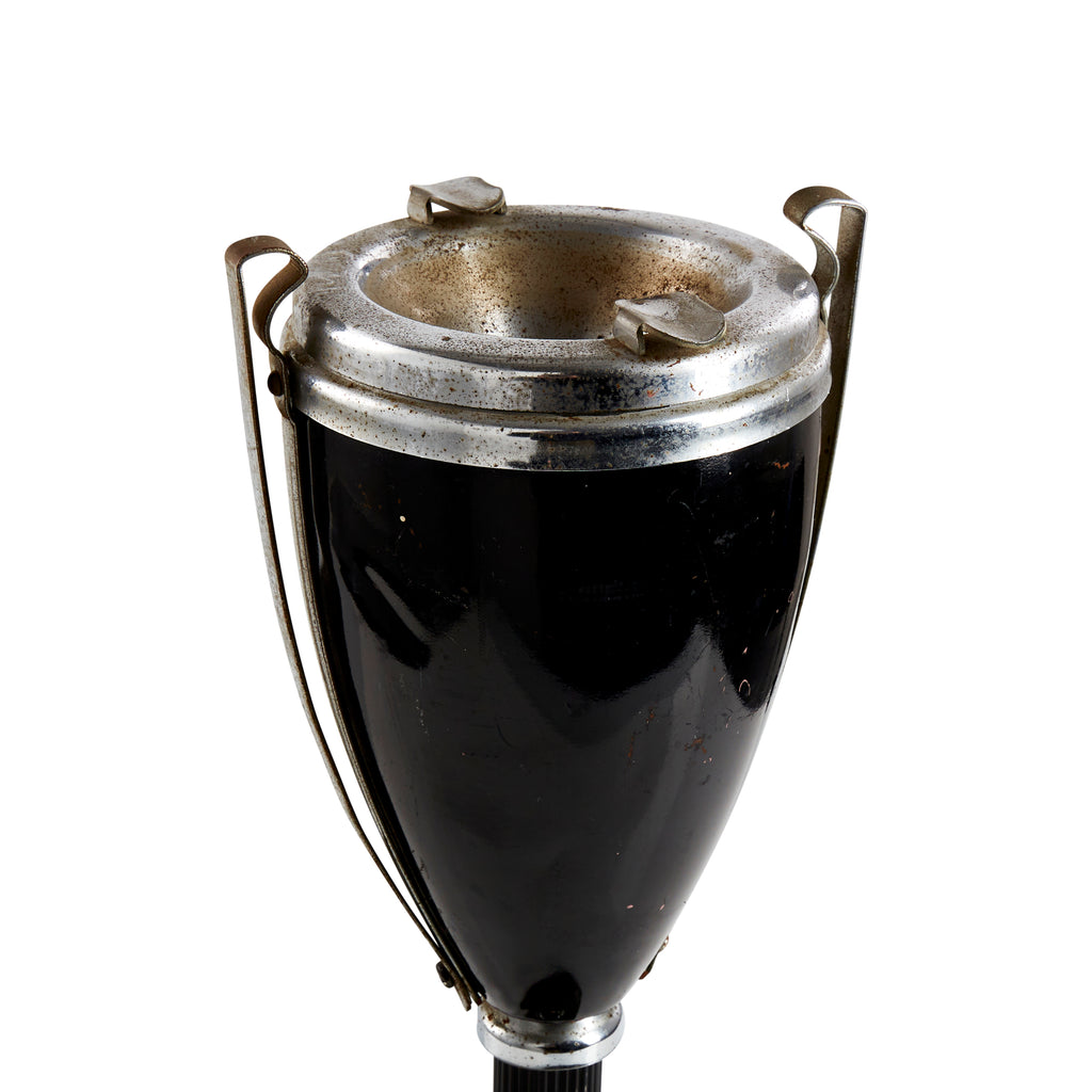 Black and Chrome Round Ashtray