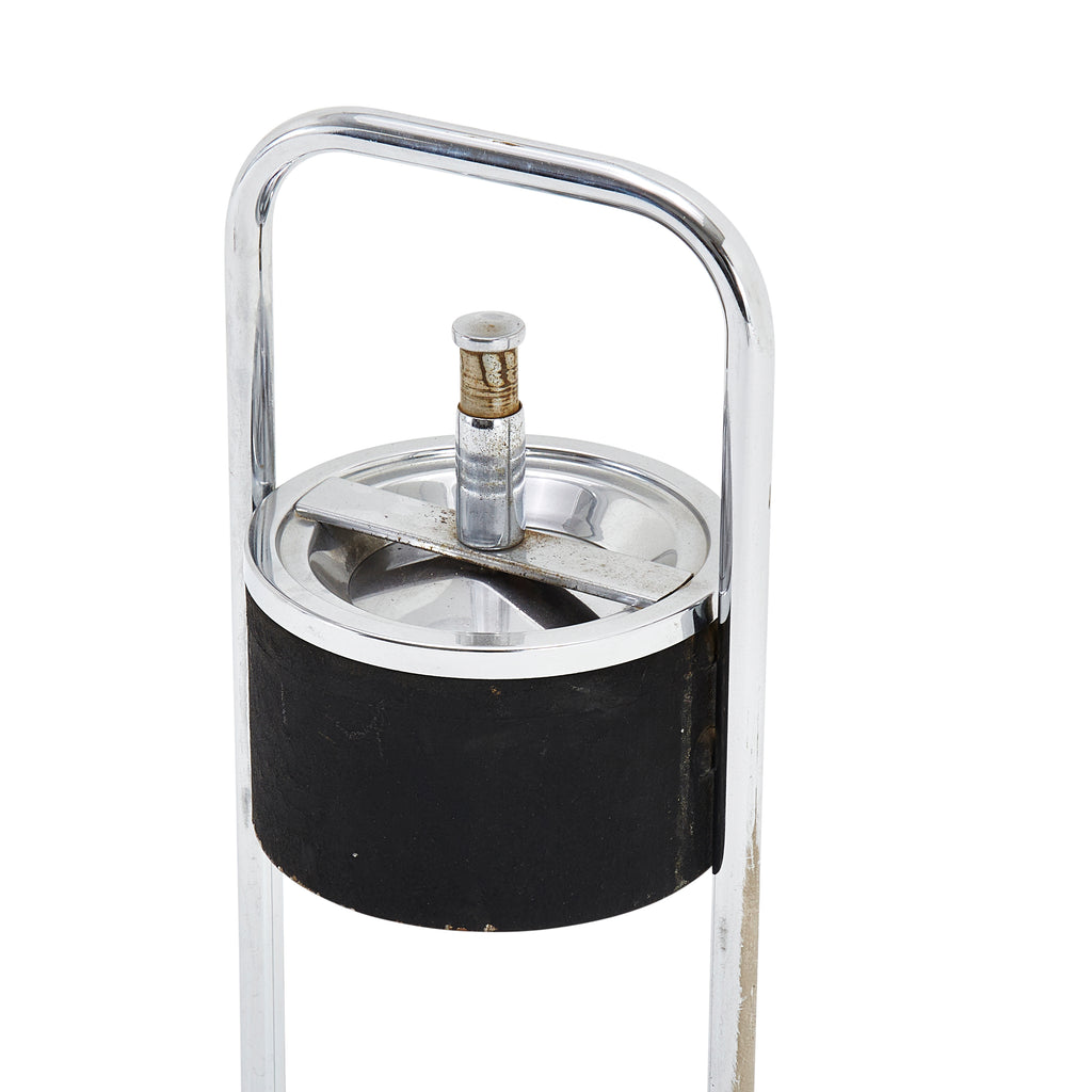 Chrome & Black Modern Ashtray
