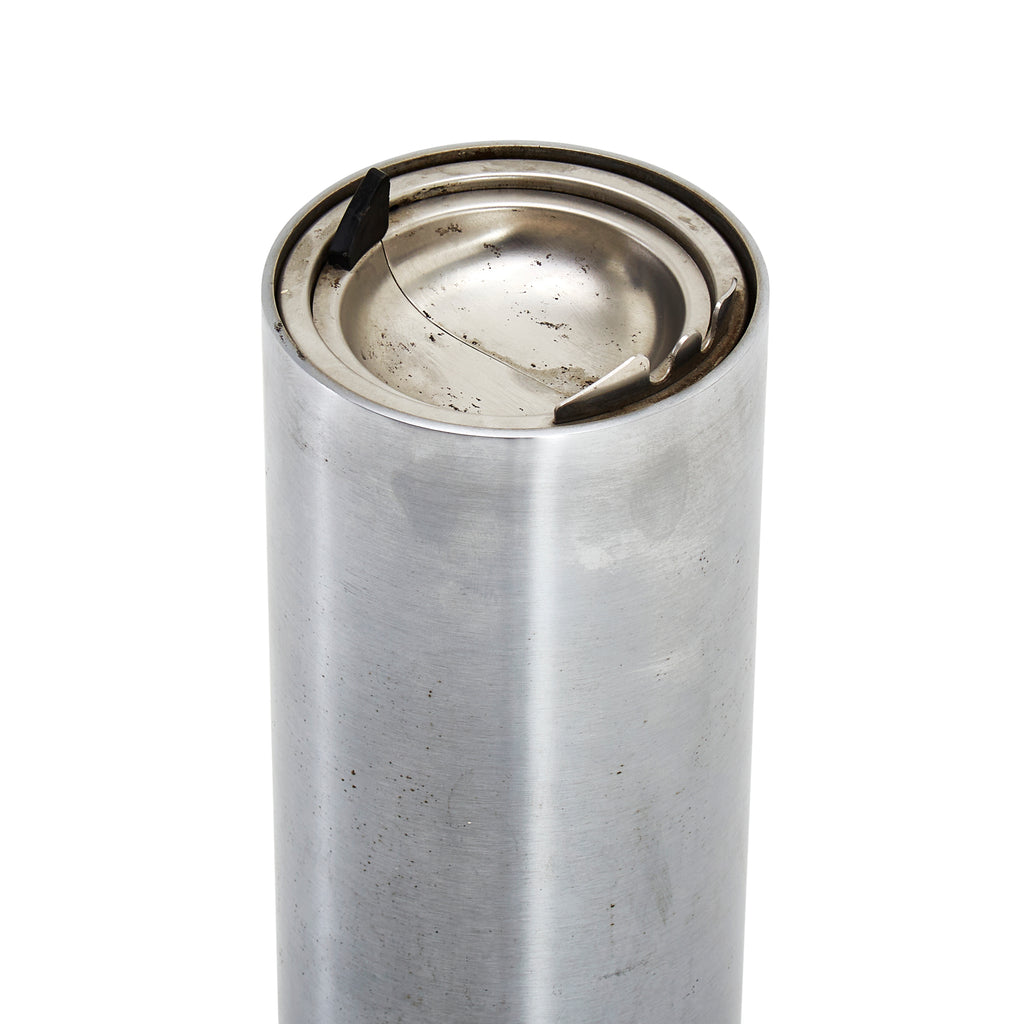 Chrome Cylinder Standing Ashtray