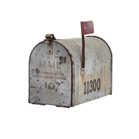 Silver Mailbox With Address Marks