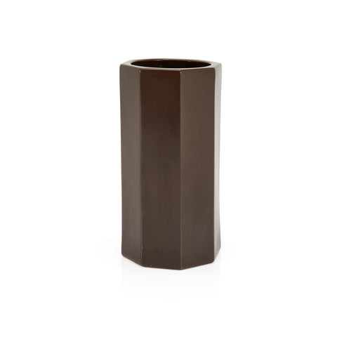 Brown Octagon Planter