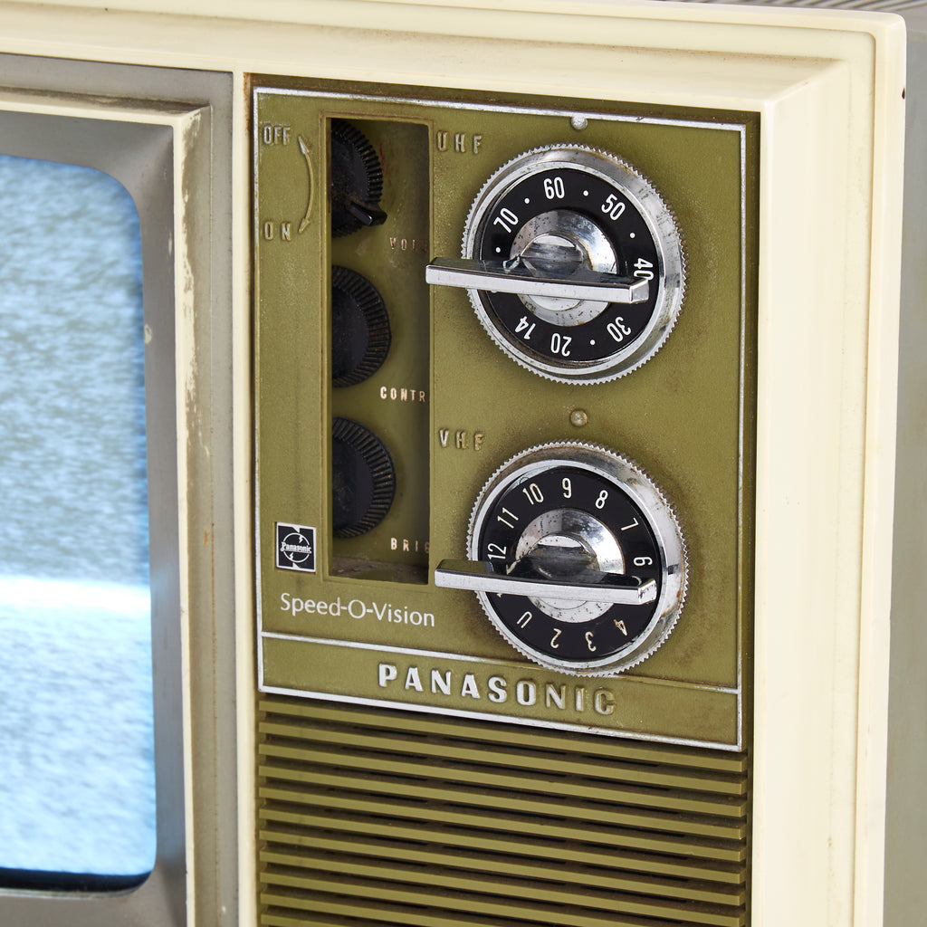 Green and Cream Panasonic AN-309D Television - 1970