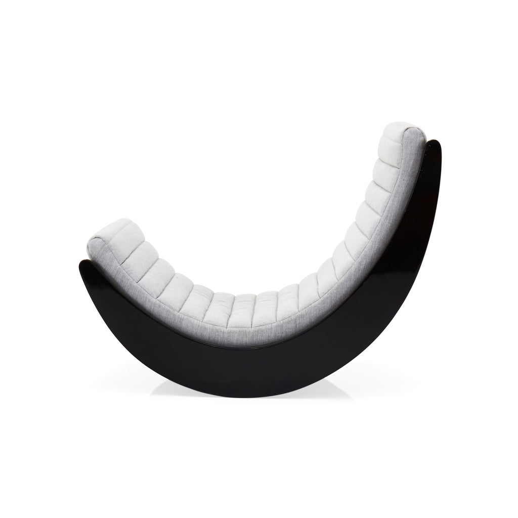Grey Modern Crescent Rocking Chair