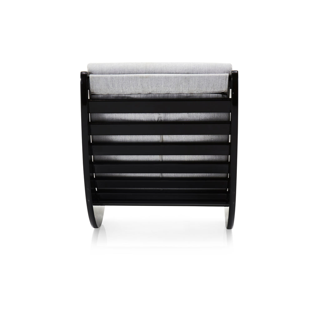 Grey Modern Crescent Rocking Chair