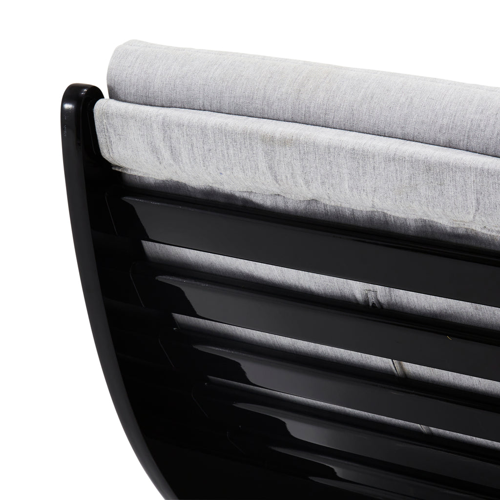 Grey Modern Crescent Rocking Chair