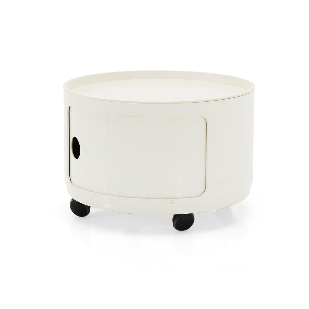 White Plastic Kartell Rolling Cabinet