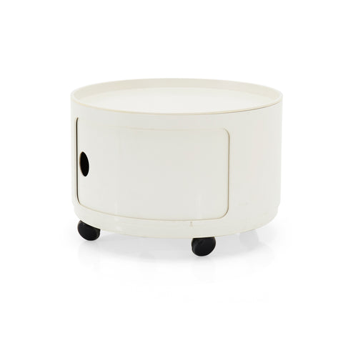 White Plastic Kartell Rolling Cabinet