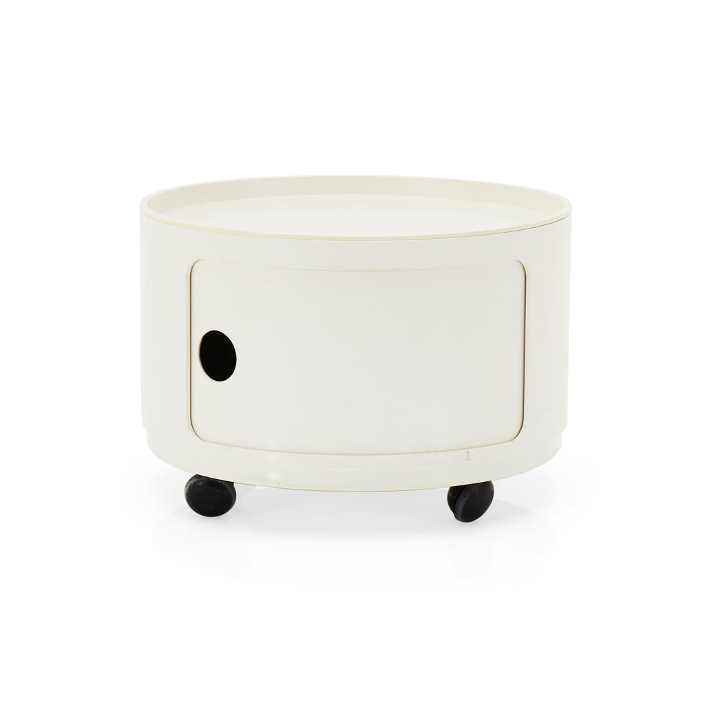 White Plastic Kartell Rolling Cabinet