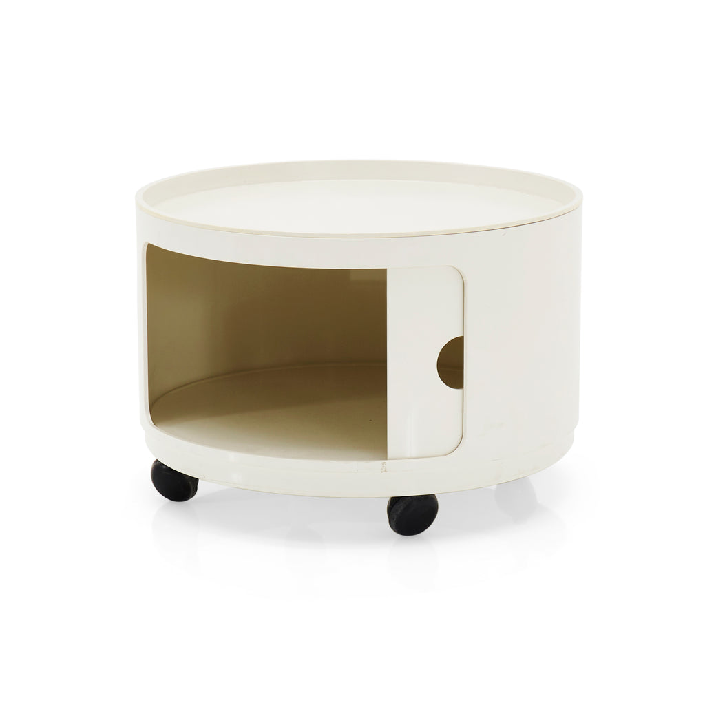 White Plastic Kartell Rolling Cabinet