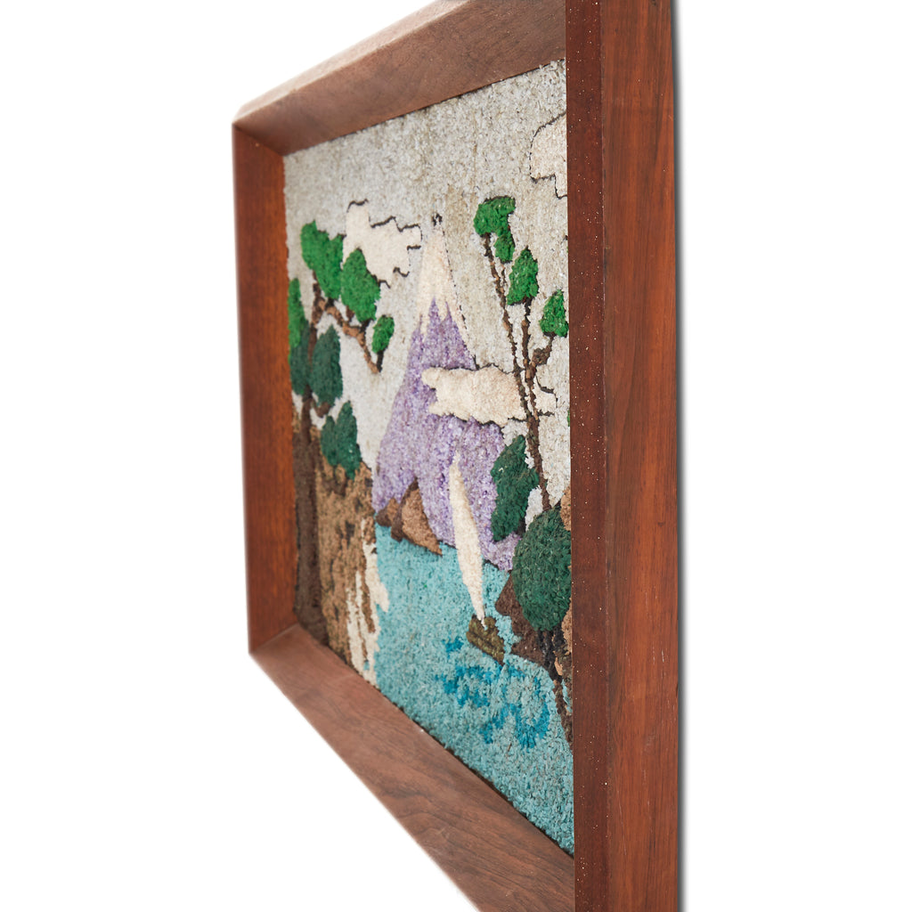Mosaic Mountain Scene Artwork