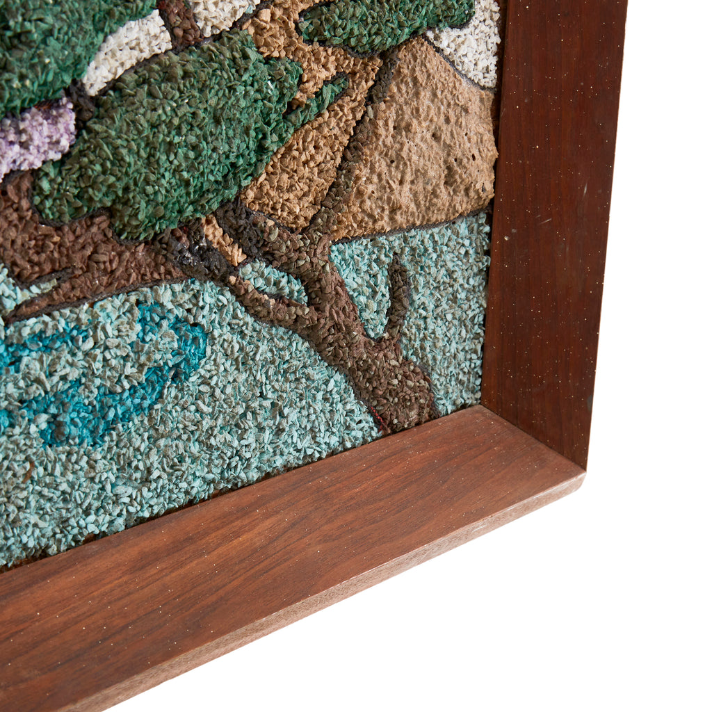 Mosaic Mountain Scene Artwork