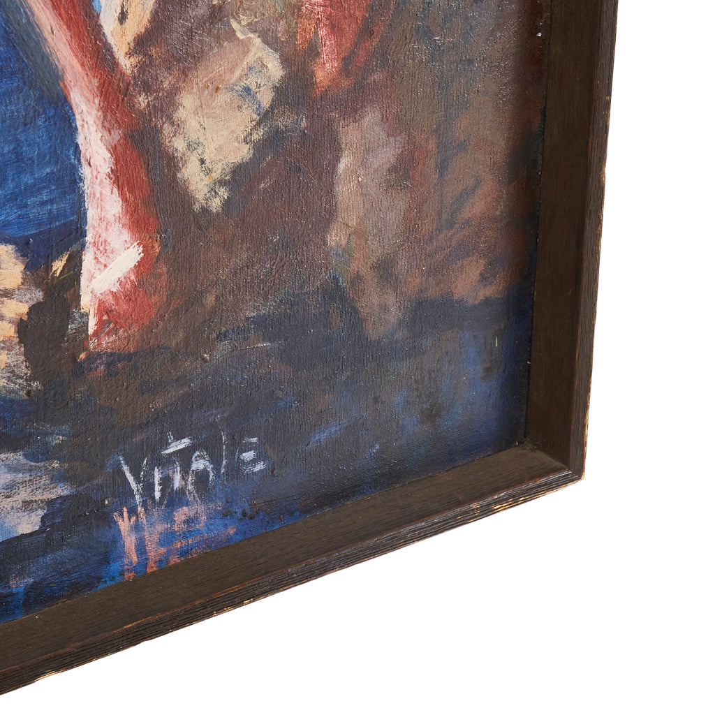 Naked Women Bathing in Stream Painting