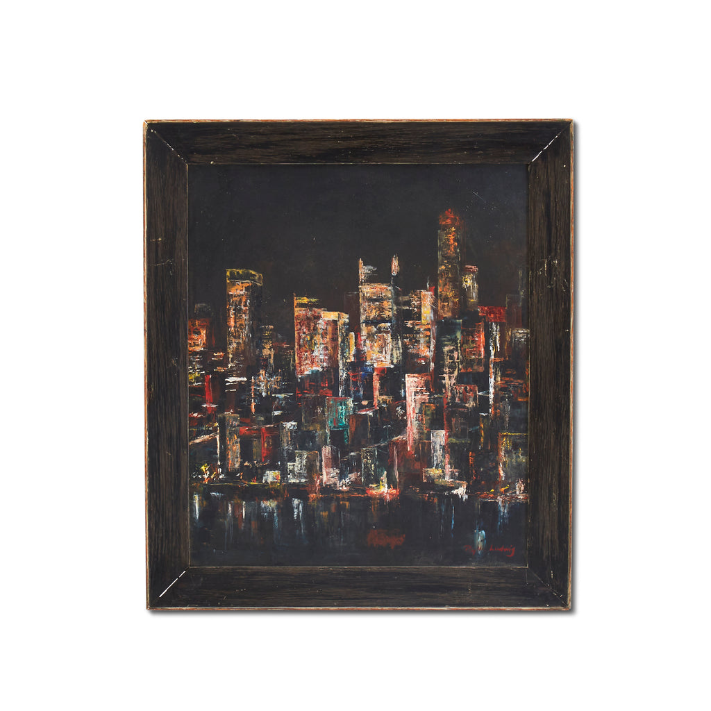 Downtown Skyline at Night Cityscape