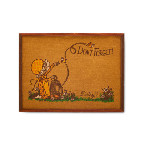 Don't Forget Burlap Pin Board