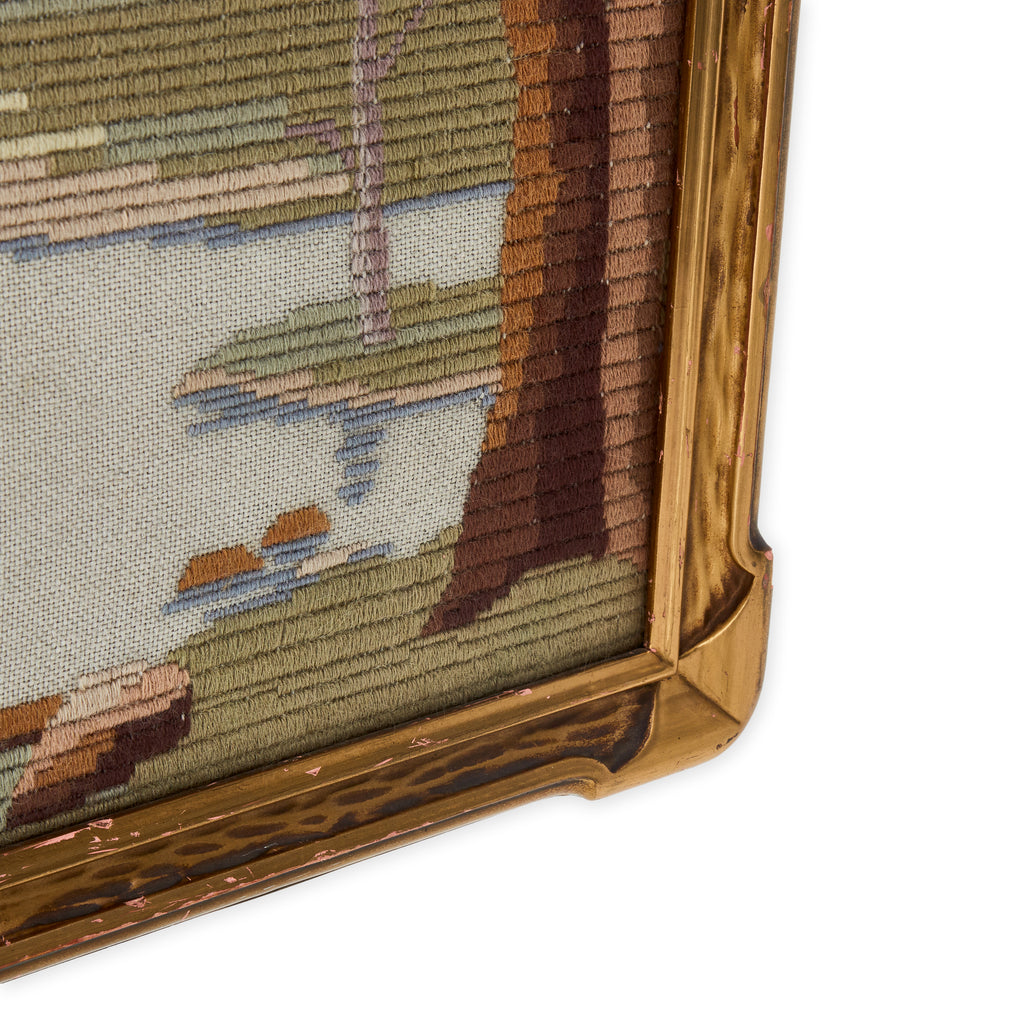 1165 (A+D) Needlepoint Cabin on Lake