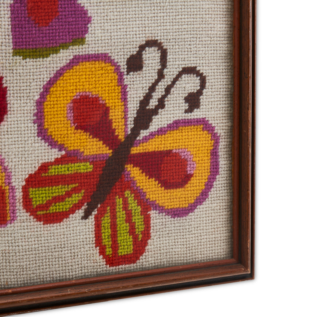 1148 (A+D) Needlepoint Butterflies Pink