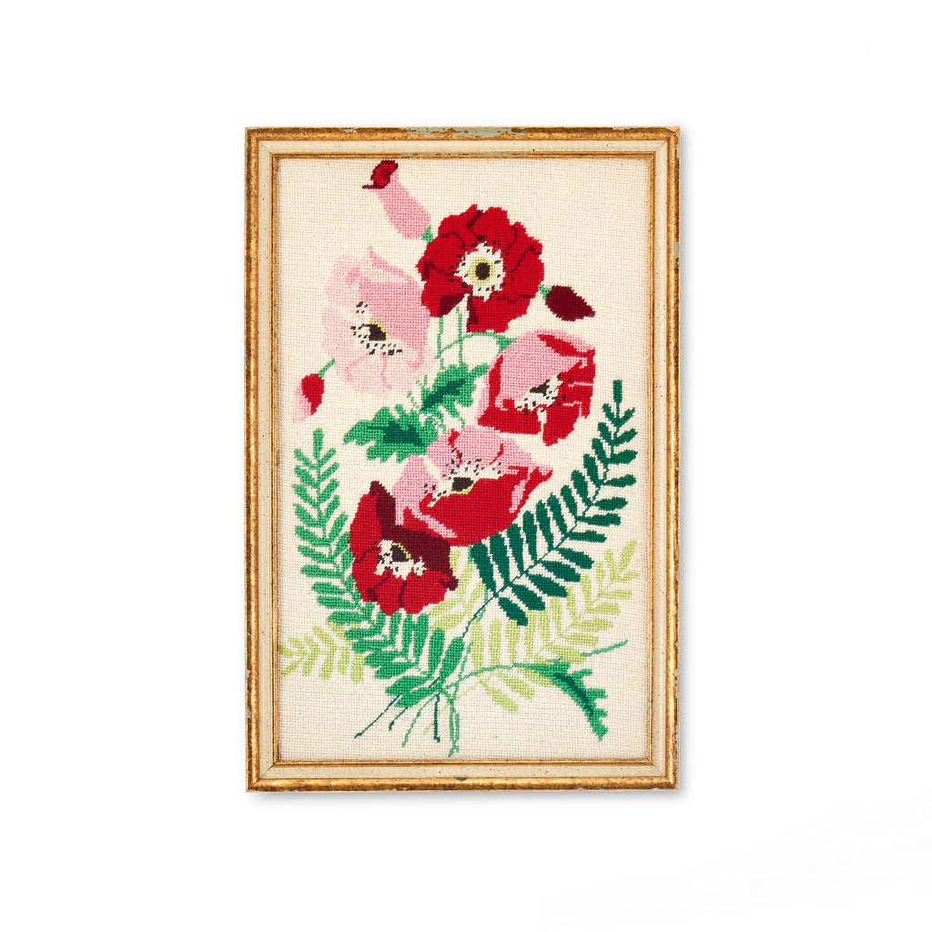 1149 (A+D) Needlepoint Red Poppies Large