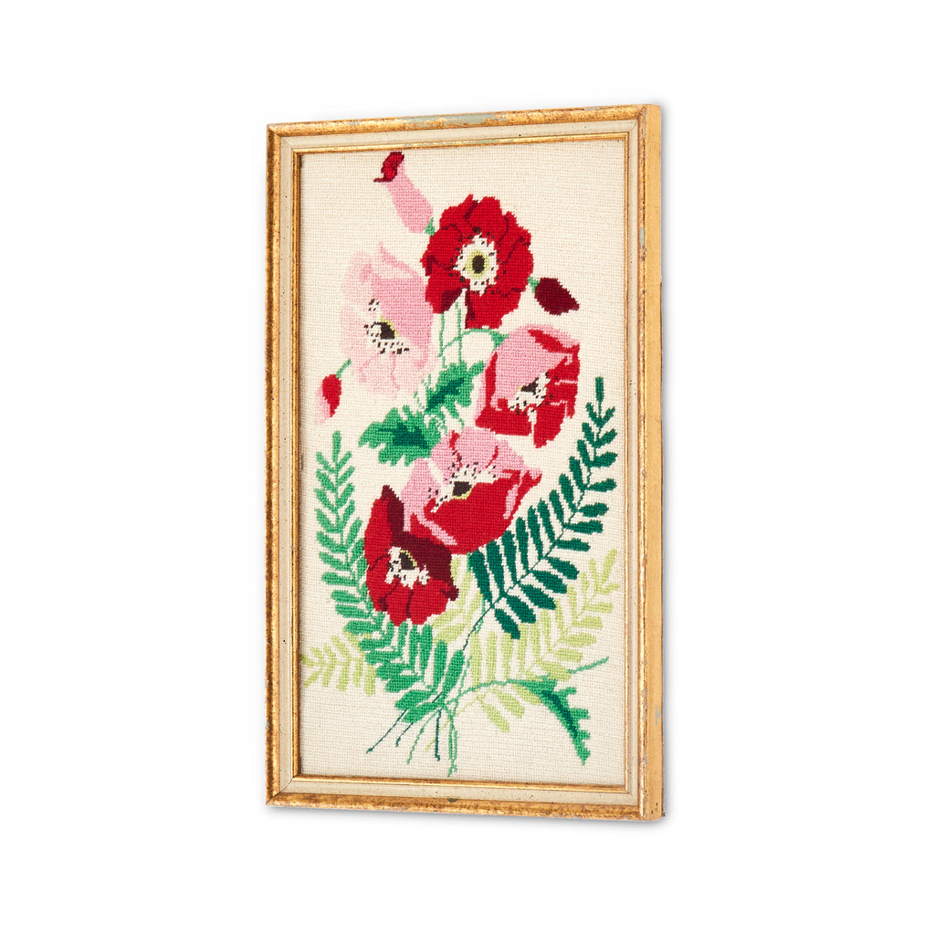 1149 (A+D) Needlepoint Red Poppies Large