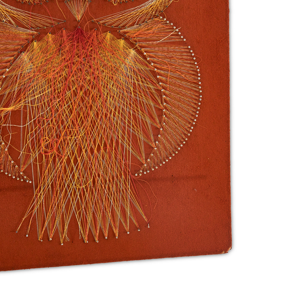 Orange Vintage Owl String Art