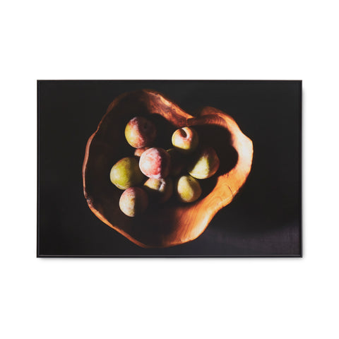 1233 (A+D) Stone Fruit Wooden Bowl
