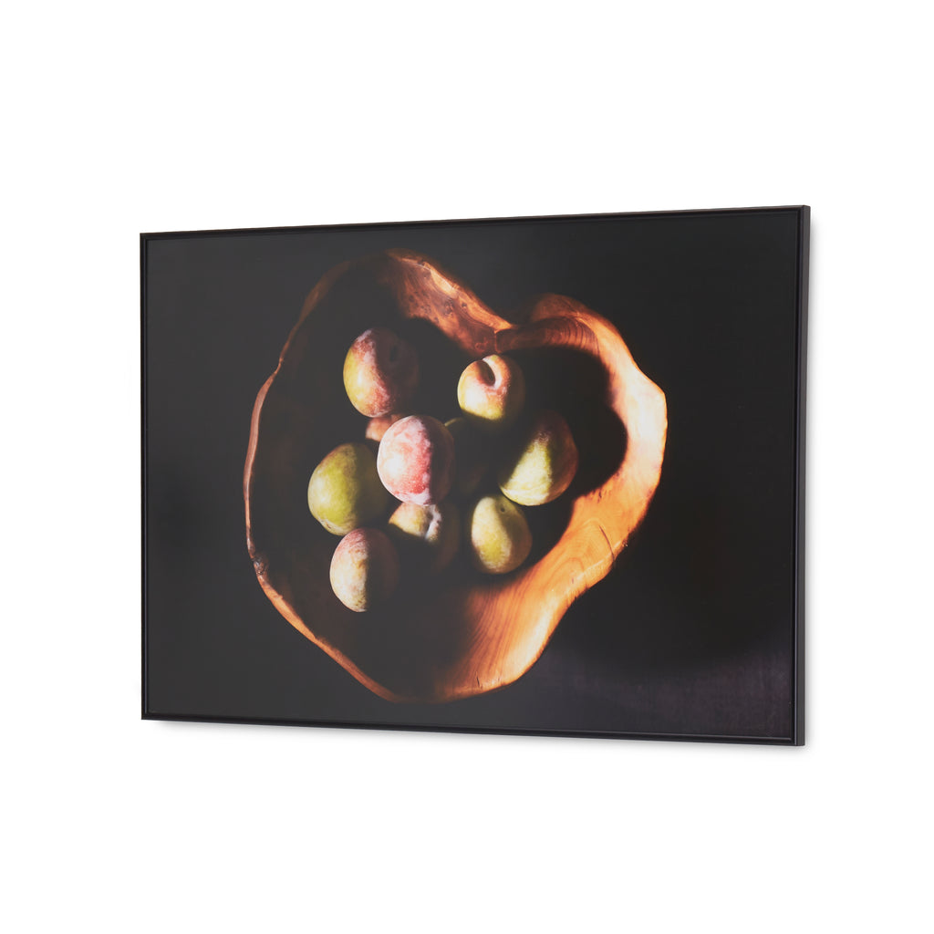 1233 (A+D) Stone Fruit Wooden Bowl