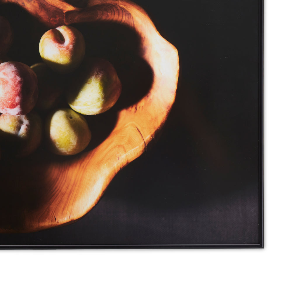 1233 (A+D) Stone Fruit Wooden Bowl