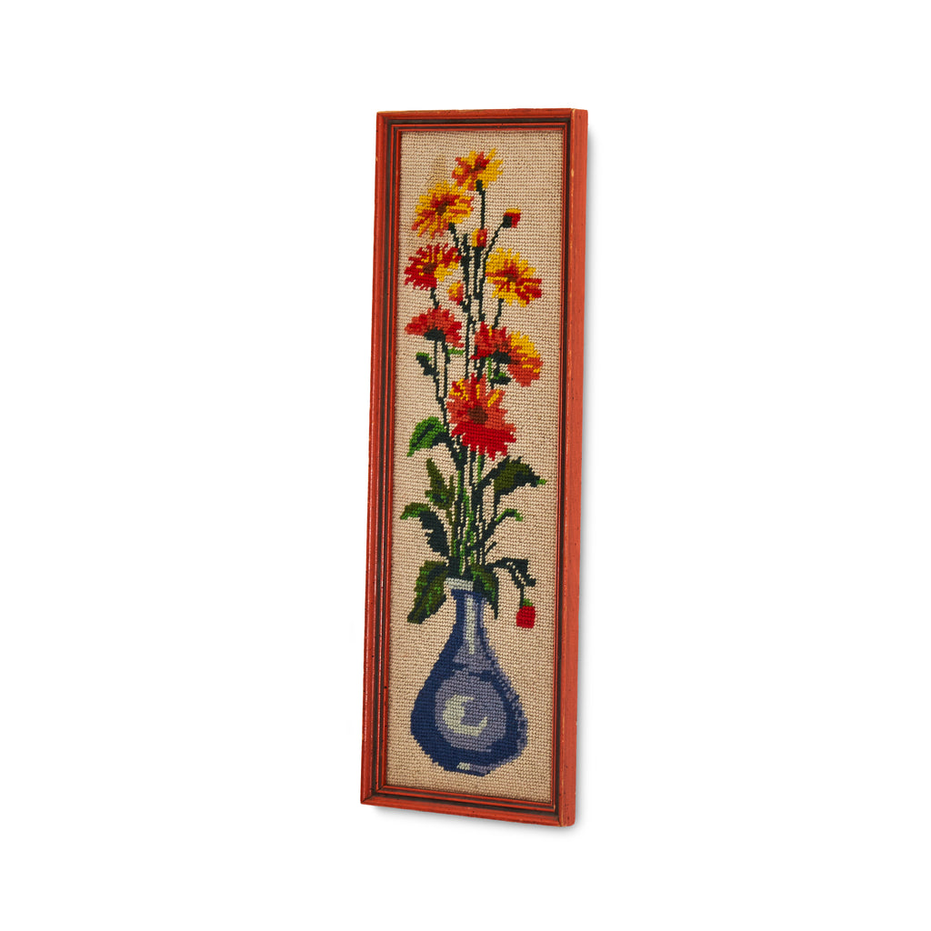 Flowers In Vase Framed Needlepoint (A+D)