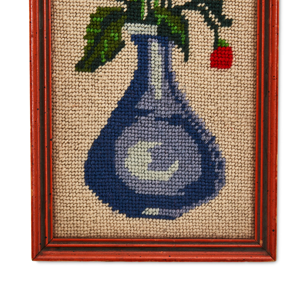 Flowers In Vase Framed Needlepoint (A+D)