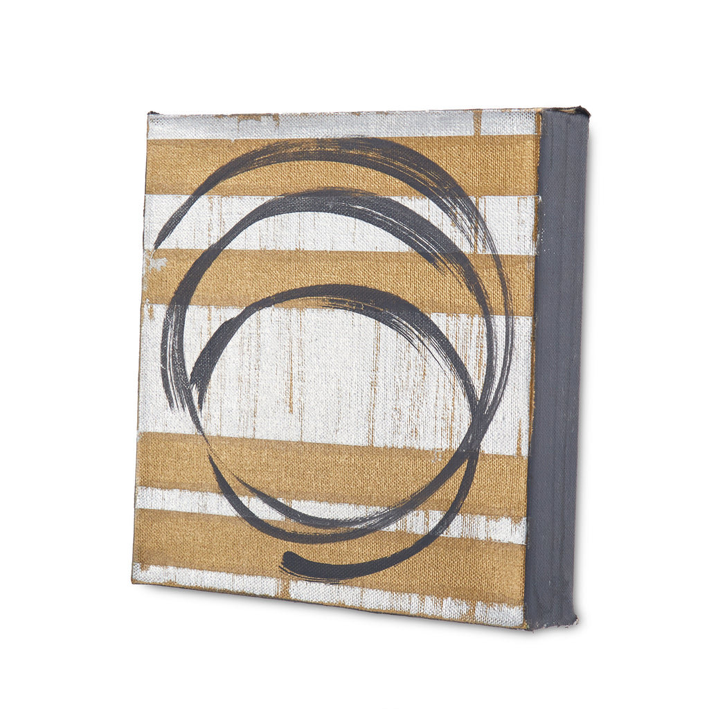 0660 (A+D) Gold Silver Gray Circles B (8" x 8")