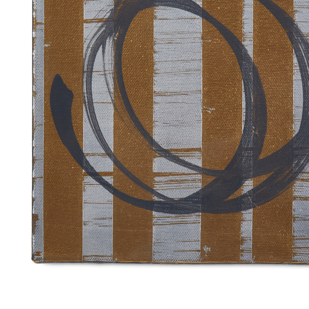 0661 (A+D) Gold Silver Gray Circles C (8" x 8")