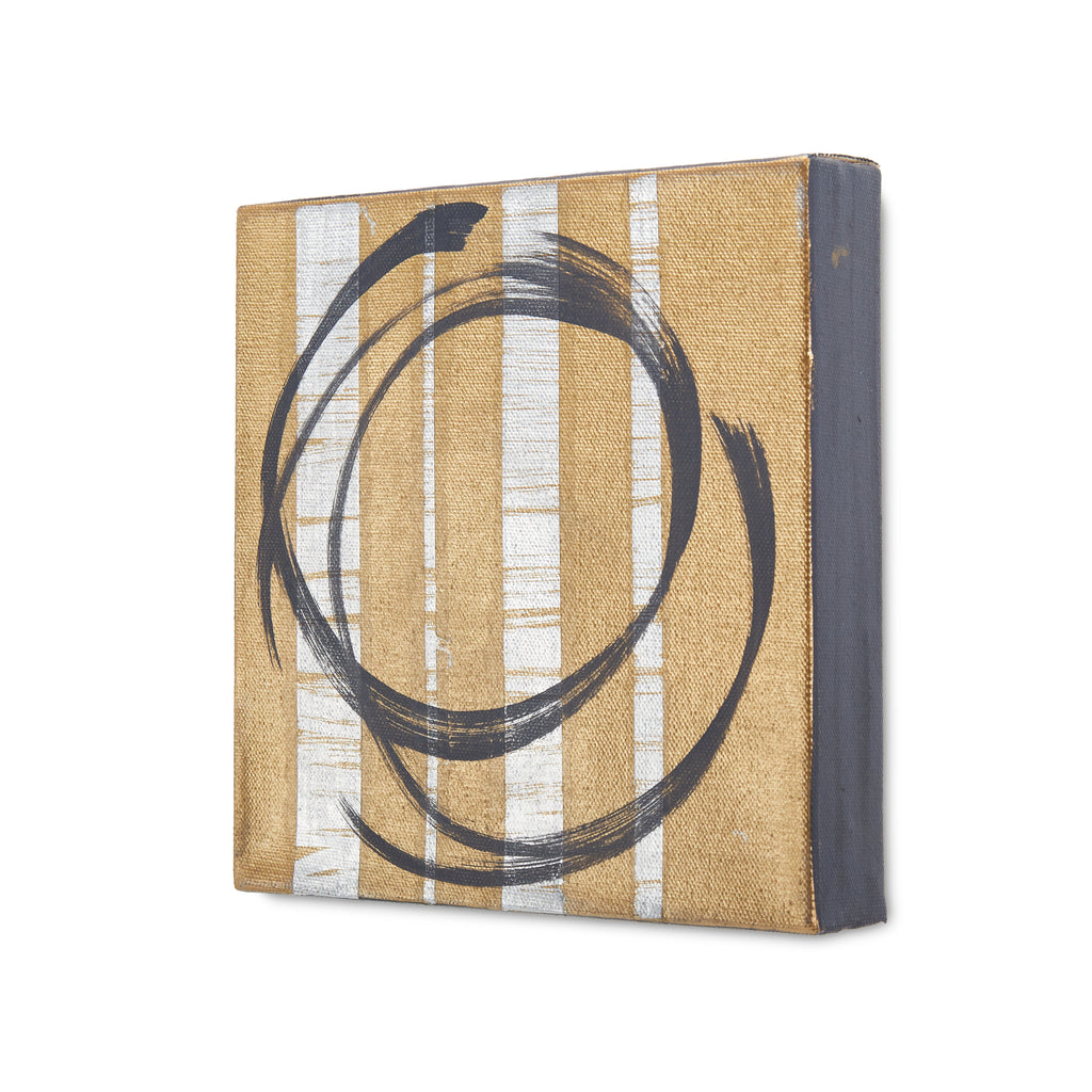 0662 (A+D) Gold Silver Gray Circles D (8" x 8")