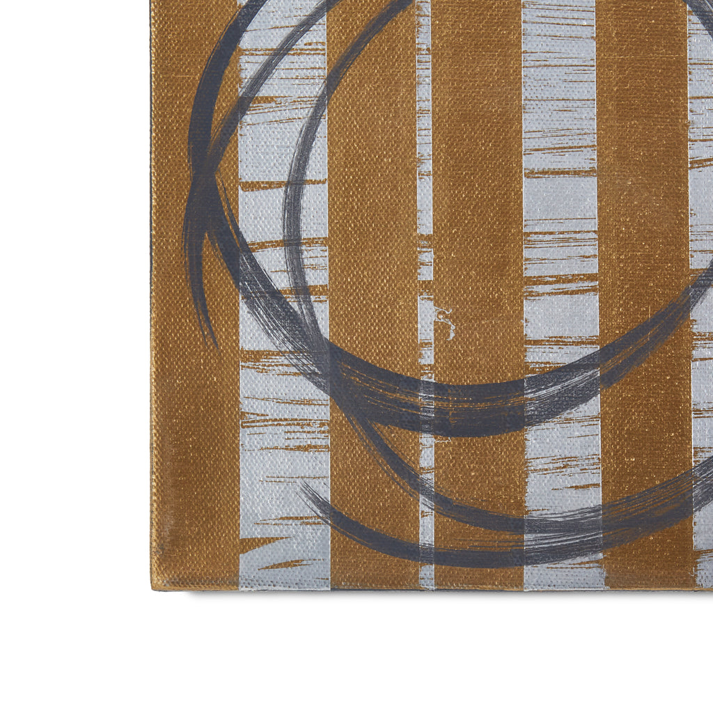 0662 (A+D) Gold Silver Gray Circles D (8" x 8")