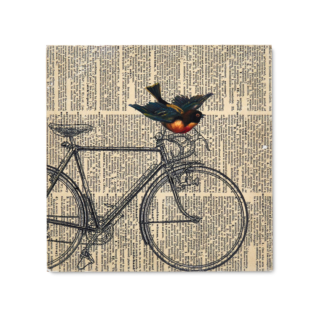 0123 (A+D) Bicycle Bird (8" x 8")
