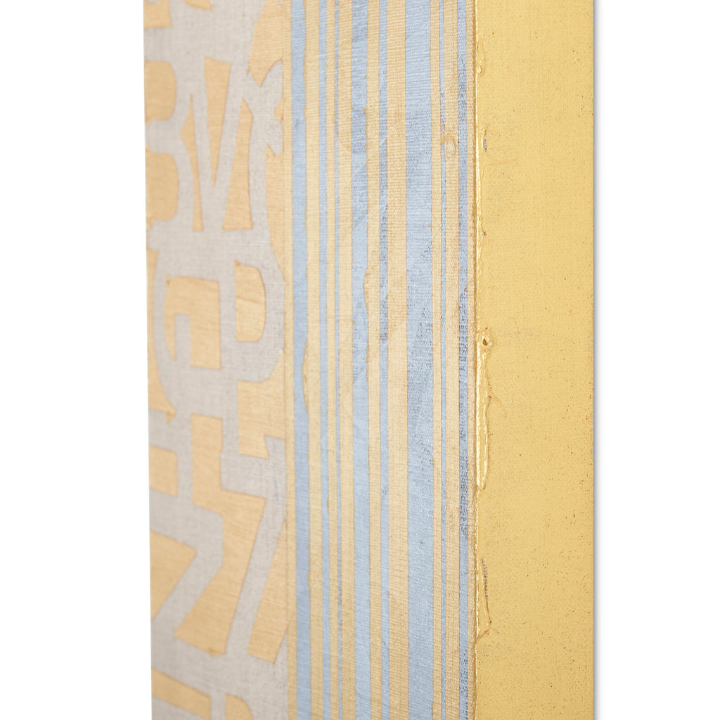 0170 (A+D) Gold Letters Stripes (11" x 14")