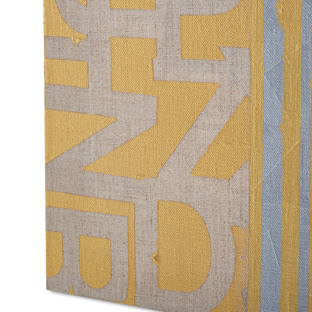 0170 (A+D) Gold Letters Stripes (11" x 14")
