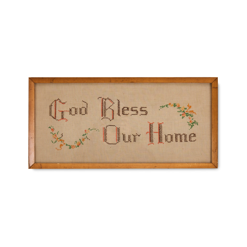 Bless Our Home Cross Stitch Framed Art