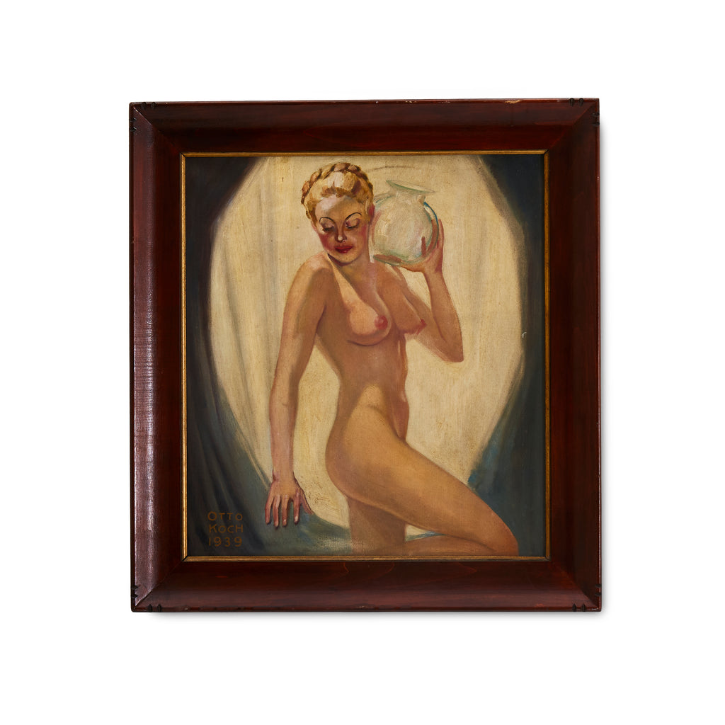 Nude Lady with Jar Painting