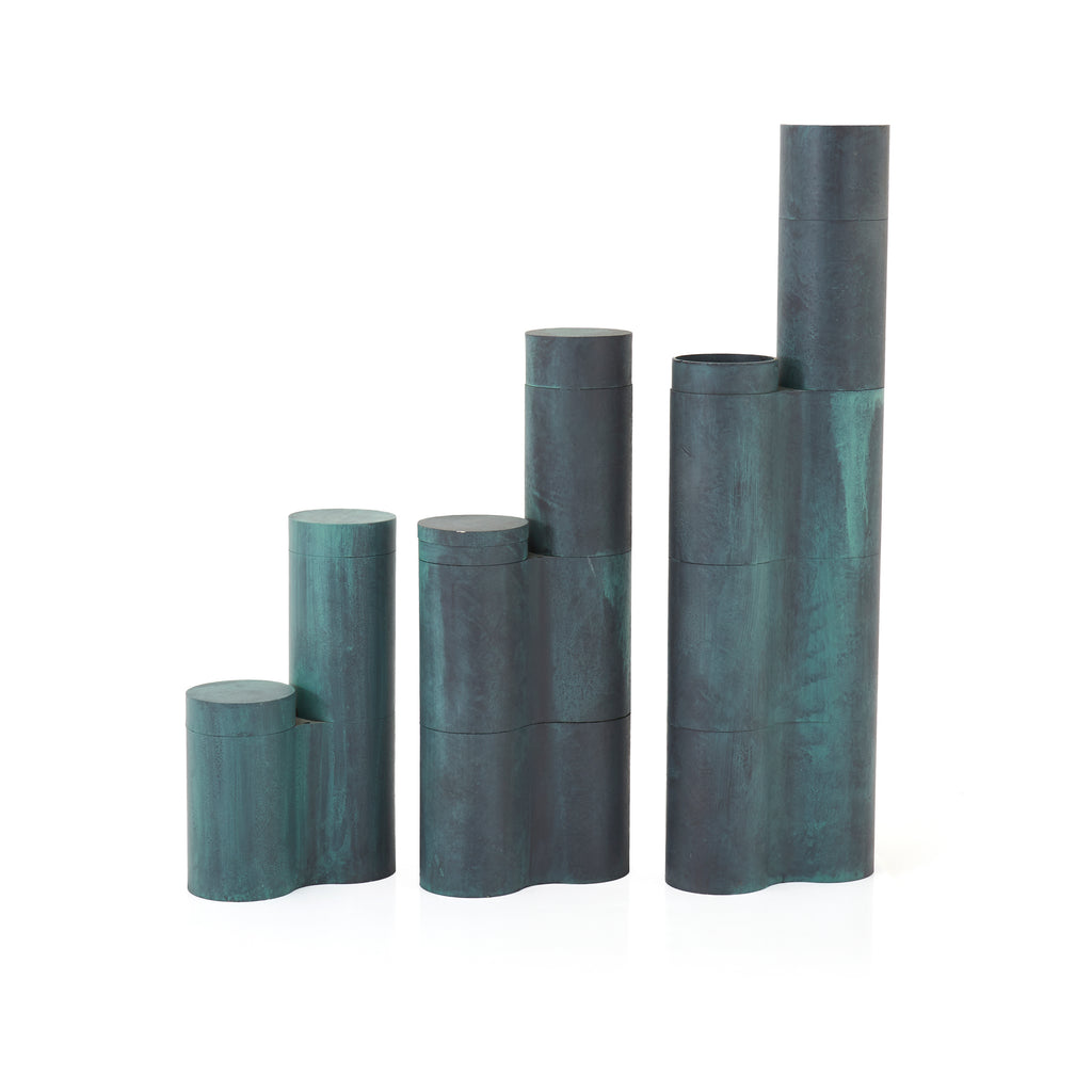 Green Tube Modular Sculpture Pieces