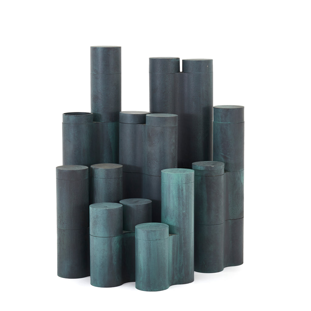 Green Tube Modular Sculpture Pieces