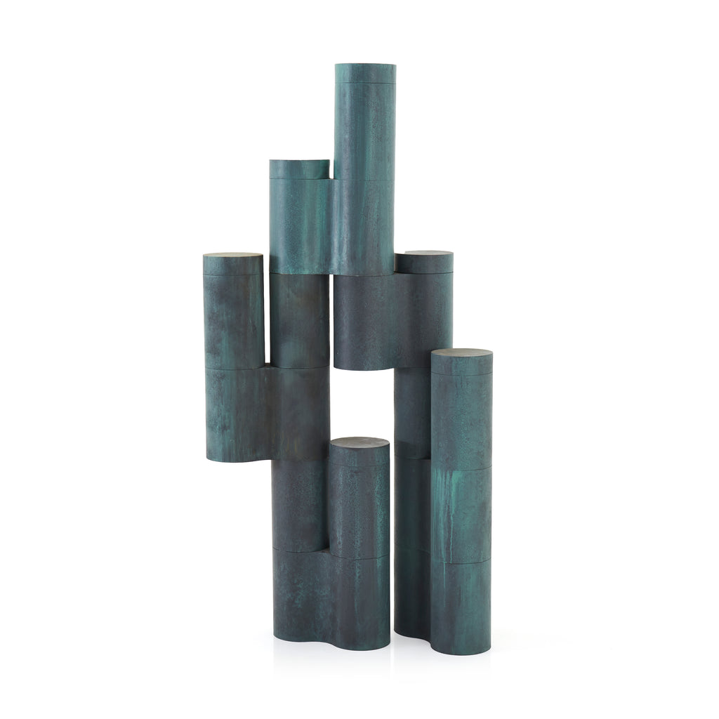 Green Tube Modular Sculpture Pieces